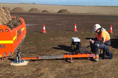 Plate Load Test geogrid DIN 18134 and ASTM 1195 / ASTM 1196 bearing capacity wind farm crane pad temporary works platform Plate Load Test geogrid DIN 18134 and ASTM 1195 / ASTM 1196 bearing capacity wind farm crane pad temporary works platform