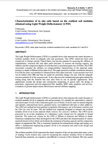 Characterisation-of-in-situ-soils-based on the resilient modulus obtained using the Light Weight Deflectometer