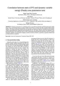 Correlation between static CPT and dynamic variable energy Panda cone penetration tests Benz Navarrete Breul Arancibia and Moustan ISC6 2020
