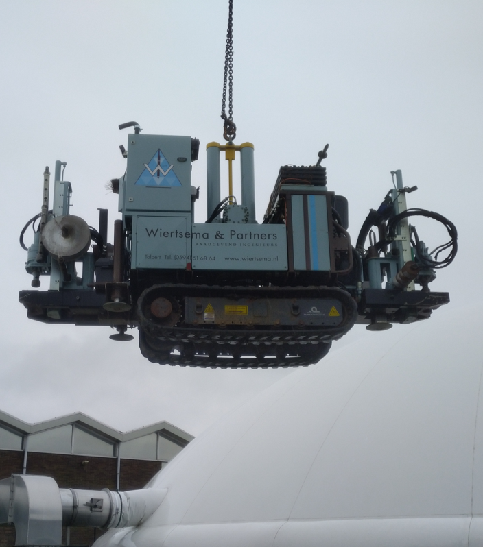 Midi CPT Crawler A.P. van den Berg Crane Lifting Mechanism in Use
