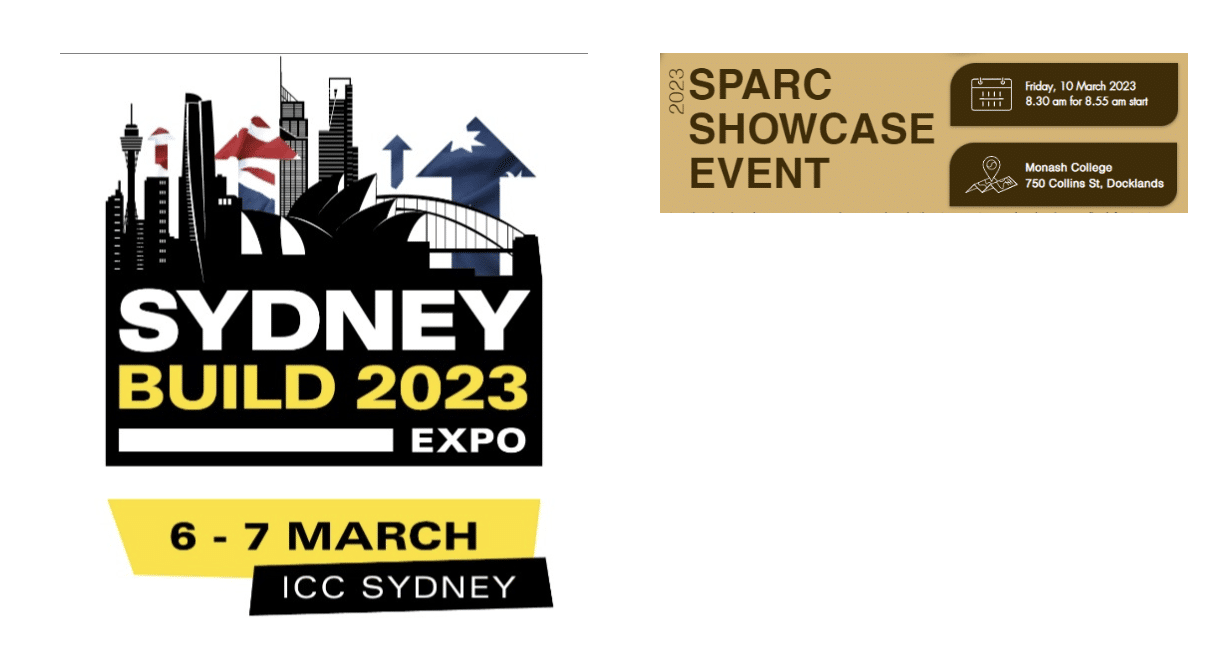 Let’s catch up at Sydney Build (Construction) or SPARC Hub (Pavements) Showcase in Melbourne