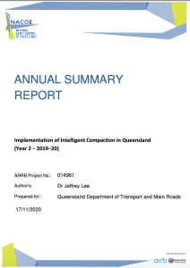 P105 Year 2 2019 2020 Implementation of Intelligent-Compaction in Queensland PSTS116 Intelligent Compaction - Earthworks and Pavements