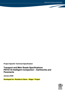 PSTS116 Intelligent Compaction - Earthworks and Pavements DTMR QLD January 2020