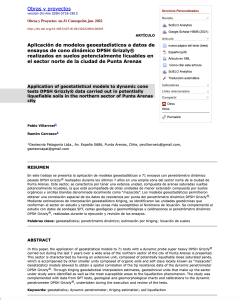 Application of geostatistical models to dynamic cone tests DPSH Grizzly data carried out in potentially liquefiable soils - Pablo Villarroel Ramon Carrasco - June 2022