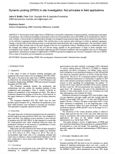 Dynamic Probing (DPSH) in site investigation - first principles to field applications - John Smith - ANZGeo2023