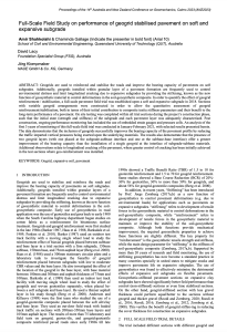 Full-scale field study on performance of geogrid reinforced stabilised pavement on soft and expansive subgrade - Amir Shahkolahi - ANZGeo2023