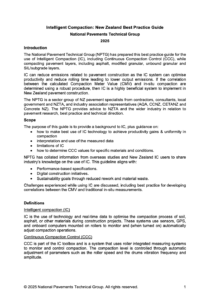 Intelligent Compaction New Zealand Best Practice Guide - National Pavement Technical Group NPTG 2025