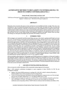 Alternative Method to Reclassify Uncontrolled Fill to Deem to Comply Controlled Level 2 - Pirrello, King & Caffi - AGS Nov 2025