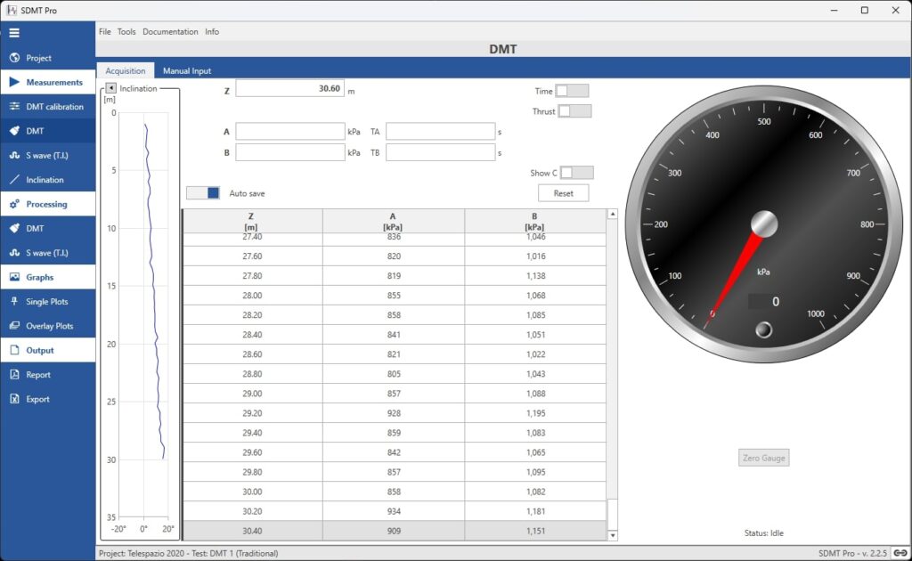 SDMT Pro Software Dilatometer Marchetti Test