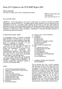 Some 2015 Updates to the TC16 DMT Report 2001 S Marchetti 2015