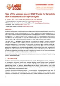 Use of the variable energy DCP Panda for landslide risk assessment and slope analysis - Robin Power, Dr David Lacey, Miguel Benz-Navarrete & Scott Williams New Zealand LaRGE 2026