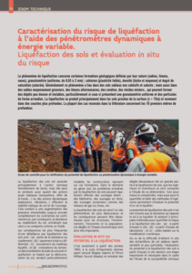 Caractérisation du risque de liquéfaction à l’aide des pénétromètres dynamiques à énergie variable - Liquéfaction des sols et évaluation in situ du risque - Solscope 2023